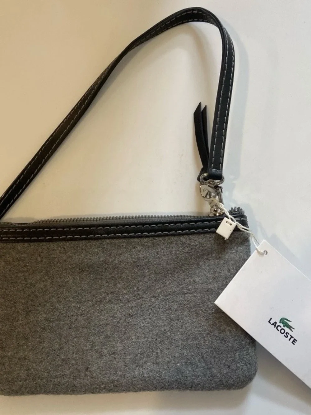 Vintage Lacoste Letterman “L” Wristlet Clutch 5x7 Zip NWT Y2K Deadstock Preppy